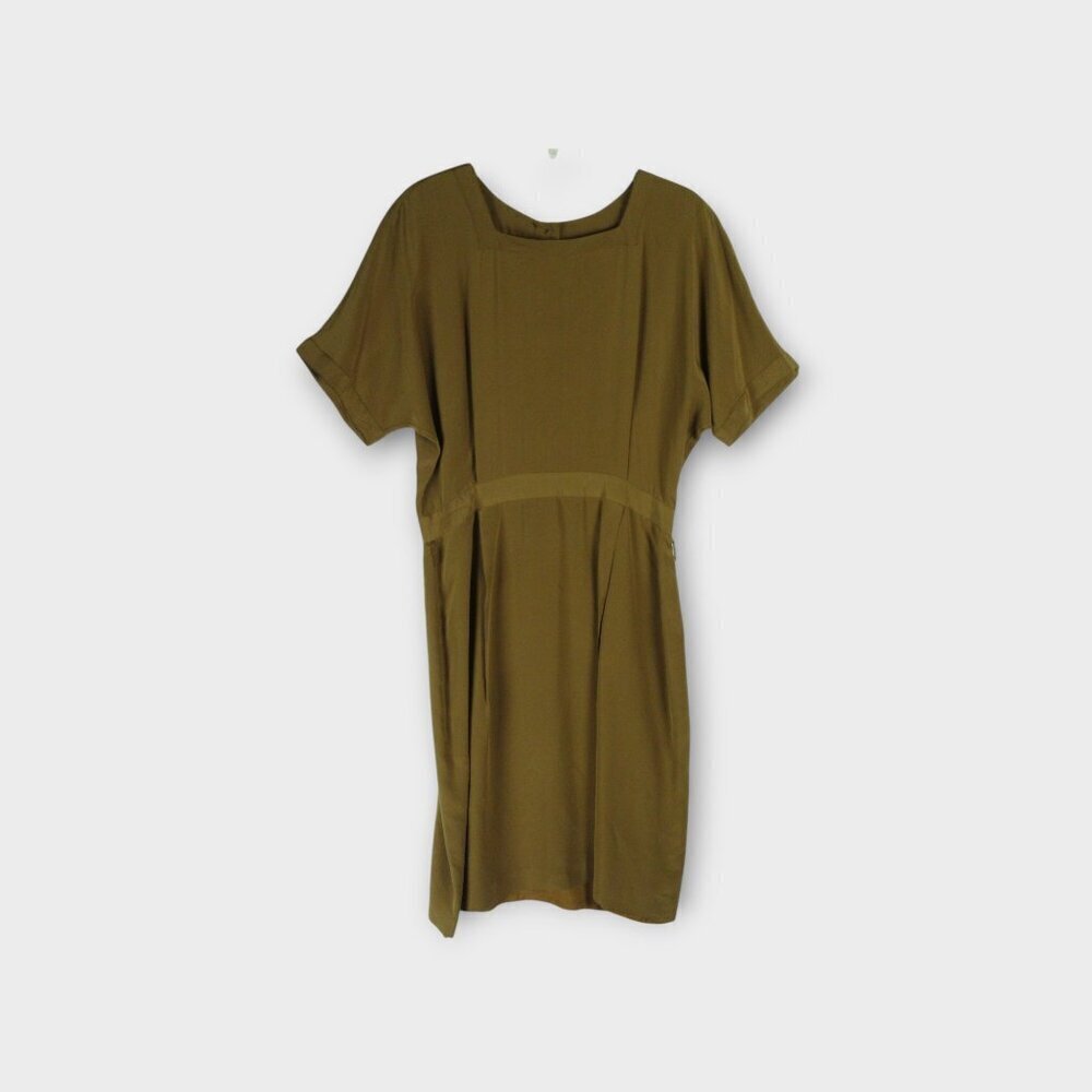 Ellen Tracy Vintage Silk Dress Size 14 Camel